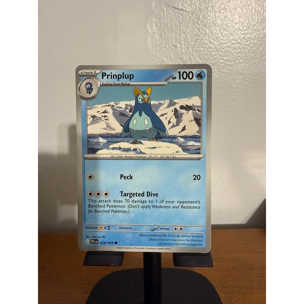 Pokemon Prinplup 028/094 Prismatic Evolutions SV8.5 Uncommon TCG Card
